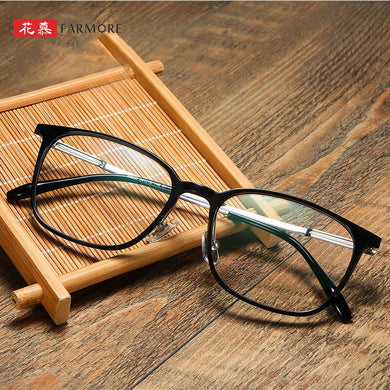 Glasses Frame Full Frame round and Square Business Men's Fashionable Anti-Blue Light Myopia Glasses Frame