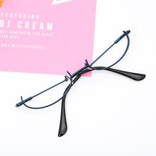 Load image into Gallery viewer, Glasses Frame Half Frames Personality No Lens Myopia Cosplay Party Decoration Eyewear Metal Photography Eyeglasses
