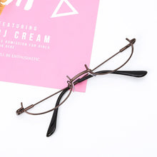 Load image into Gallery viewer, Glasses Frame Half Frames Personality No Lens Myopia Cosplay Party Decoration Eyewear Metal Photography Eyeglasses