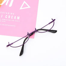 Load image into Gallery viewer, Glasses Frame Half Frames Personality No Lens Myopia Cosplay Party Decoration Eyewear Metal Photography Eyeglasses