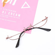 Load image into Gallery viewer, Glasses Frame Half Frames Personality No Lens Myopia Cosplay Party Decoration Eyewear Metal Photography Eyeglasses