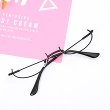 Load image into Gallery viewer, Glasses Frame Half Frames Personality No Lens Myopia Cosplay Party Decoration Eyewear Metal Photography Eyeglasses