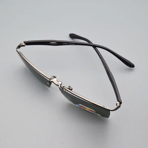Glasses Frame Male Clip On Sunglasses Magnetic Myopia Yellow Night Vision Goggles Wireframe Eyebrow Frames For Men  Soft Temple
