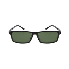 Load image into Gallery viewer, Glasses Frame Male Khaki Spectacles Full Square Frame  Brown Magnet Clips Myopia Eyeglasses Polarized Sunglasses Set Mirror