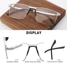 Load image into Gallery viewer, Glasses Frame Men Prescription Glasses Blue Light Glasses Myopia Glasses Square Metal Eyeglasses Men Computer Glasses 2023
