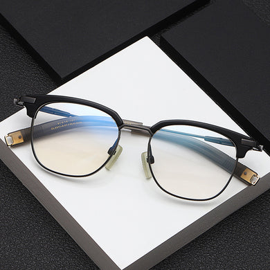 Glasses Frame Men Wide Side Large Eyebrow Frames Myopia Retro Eyeglasses Square Spectacles Brand Designer D411 Eyewear