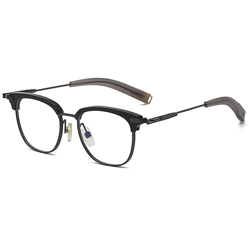 Glasses Frame Men Wide Side Large Eyebrow Frames Myopia Retro Eyeglasses Square Spectacles Brand Designer D411 Eyewear