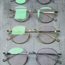 Load image into Gallery viewer, Glasses Frame Pure Titanium Handmade In Japan KMN Retro Oval Round Men Eyeglasses Myopia Reading Eyewear Frames Oculos De Grau