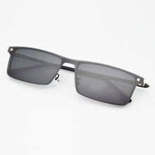 Carica l&#39;immagine nel visualizzatore di Gallery, Glasses Half Frame Square Male Wide Face Myopia Eyeglasses With Magnet Polarized Lens Sunglasses UltraLlight  Big Face Driving