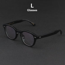 Load image into Gallery viewer, Glasses Men Johnny Depp LEMTOSH Eyeglasses Frame Clean Lens Brand Vintage Twilight Black Acetate Optical Computer Goggles Women