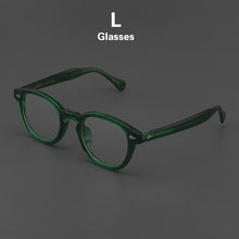 Load image into Gallery viewer, Glasses Men Johnny Depp LEMTOSH Eyeglasses Frame Clean Lens Brand Vintage Twilight Black Acetate Optical Computer Goggles Women