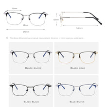 Carica l&#39;immagine nel visualizzatore di Gallery, Occhiali Uomo Donna Acciaio inossidabile Occhiali da vista fotocromatici Occhiali da vista montatura per occhiali miopia 8008