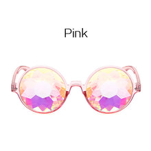 Load image into Gallery viewer, Glasses Rave Men Round Kaleidoscope Sunglasses Women Party Psychedelic Prism Diffracted Lens EDM Sunglasses Female glasses