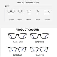Carica l&#39;immagine nel visualizzatore di Gallery, Glasses Unisex Anti Blue Light Glasses Casual Computer Goggles Optical Eyeglasses Frame for Men Women  8837