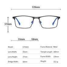 Carica l'immagine nel visualizzatore di Gallery, Glasses Unisex Optical Frame Anti Blue Light Lens Vintage Eyeglasses Men Women Myopia Computer Male Eyewear For Female F5909