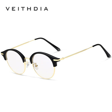 Glasses VEITHDIA Unisex Women Glasses Frame Men Eyeglasses Frame Vintage Lens Optical Spectacle For Male/Female V1230