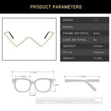 Load image into Gallery viewer, Glasses Women Triangle Half Frame Diamond Glasses Frame Retro Women Crystal Eyewear Glasses Without Lens Eyeglasses Frame