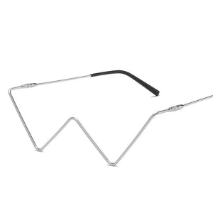 Glasses Women Triangle Half Frame Diamond Glasses Frame Retro Women Crystal Eyewear Glasses Without Lens Eyeglasses Frame