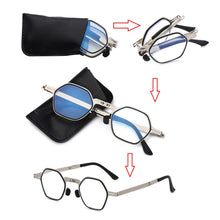 Load image into Gallery viewer, Glasses for Men &amp; Women Spring Hinge Readers Blue Light Blocking Computer Eyeglasses Foldable Reading Glasses with Case