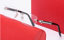 Carica l&#39;immagine nel visualizzatore di Gallery, Glasses frame men&#39;s sunglasses without gold lens men&#39;s reflective lens meeting women&#39;s glasses 2053