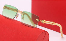 Carica l&#39;immagine nel visualizzatore di Gallery, Glasses frame men&#39;s sunglasses without gold lens men&#39;s reflective lens meeting women&#39;s glasses 2053