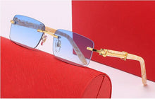 Carica l&#39;immagine nel visualizzatore di Gallery, Glasses frame men&#39;s sunglasses without gold lens men&#39;s reflective lens meeting women&#39;s glasses 2053