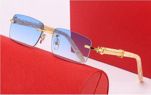 Glasses frame men's sunglasses without gold lens men's reflective lens meeting women's glasses 2053