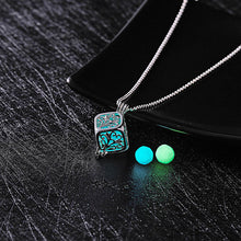 Load image into Gallery viewer, Glow In The Dark Necklace Moon Square Heart Necklaces For Woman Hollow Water Drop Pendant Night Fluorescence Light Accessories