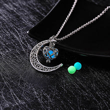 Load image into Gallery viewer, Glow In The Dark Necklace Moon Square Heart Necklaces For Woman Hollow Water Drop Pendant Night Fluorescence Light Accessories