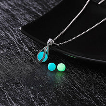 Load image into Gallery viewer, Glow In The Dark Necklace Moon Square Heart Necklaces For Woman Hollow Water Drop Pendant Night Fluorescence Light Accessories