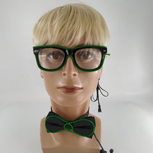 Load image into Gallery viewer, Glowing EL Wire Glasses Neon Party Unisex Apparel Accessories LED Bow Tie Sunglasses For Festive Dance Party Decor