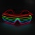 Load image into Gallery viewer, Glowing LED Shutter Sunglasses Neon Party Decoration Nightclub DJ Dance Prop Rechargeable EL Wire Glasses
