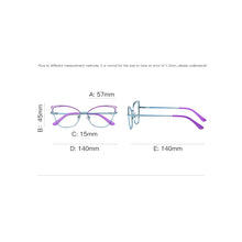 Load image into Gallery viewer, Gmei Design Blue Light Blocking Women&#39;s Cat Eye Metal Glasses Frame Female Anti Radiation Protection Eyeglasses Frames 3038