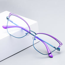 Load image into Gallery viewer, Gmei Design Blue Light Blocking Women&#39;s Cat Eye Metal Glasses Frame Female Anti Radiation Protection Eyeglasses Frames 3038