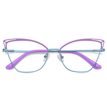 Load image into Gallery viewer, Gmei Design Blue Light Blocking Women&#39;s Cat Eye Metal Glasses Frame Female Anti Radiation Protection Eyeglasses Frames 3038