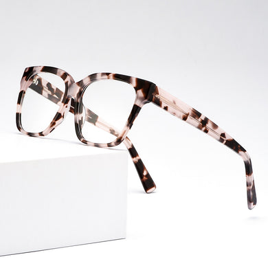 Gmei Tortoise Shell Color Acetate Women Retro Glasses Frame Optical Square Myopia Prescription Eyeglasses Frames M62435