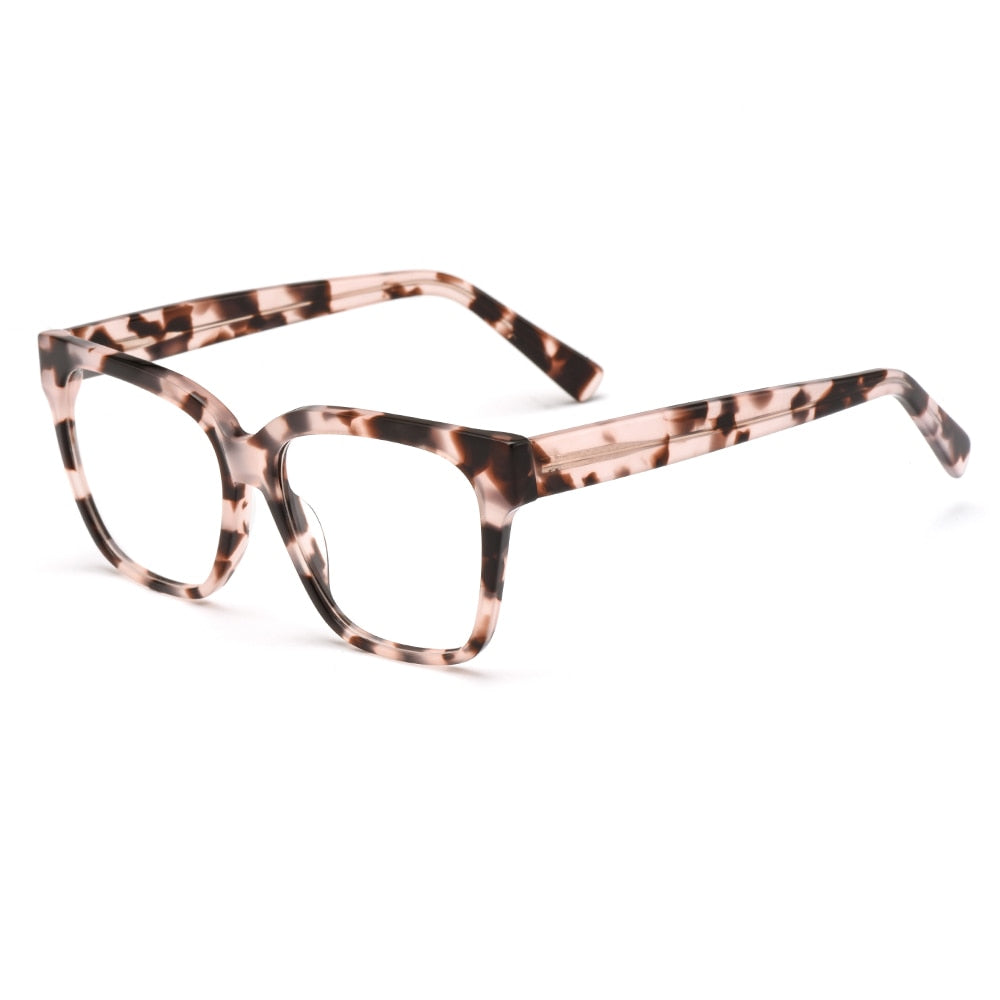 Gmei Tortoise Shell Color Acetate Women Retro Glasses Frame Optical Square Myopia Prescription Eyeglasses Frames M62435