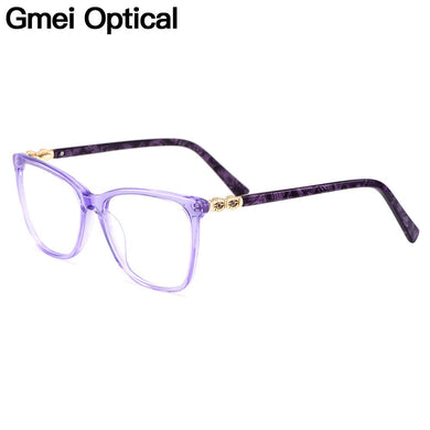 Gmei Optical Acetate Glasses Frame Women Cat Eye Prescription Eyeglasses Myopia Optical Frame Female Cateye Eyewear M22002