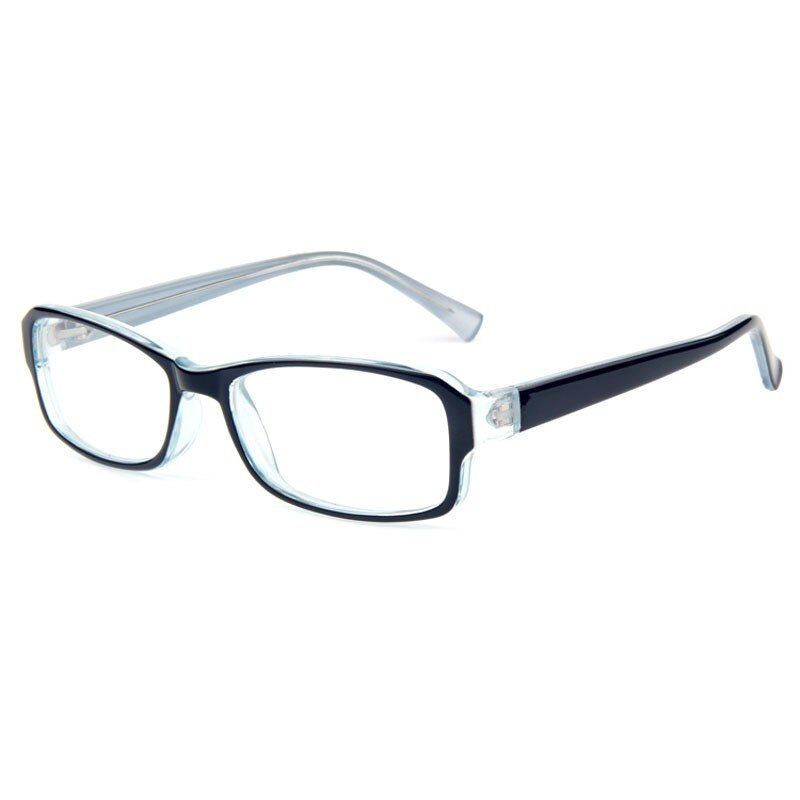 Gmei Optical Black Clear Plastic Rectangular Full Rim Glasses Frames For Men And Women Prescription Eyeglasses T8006