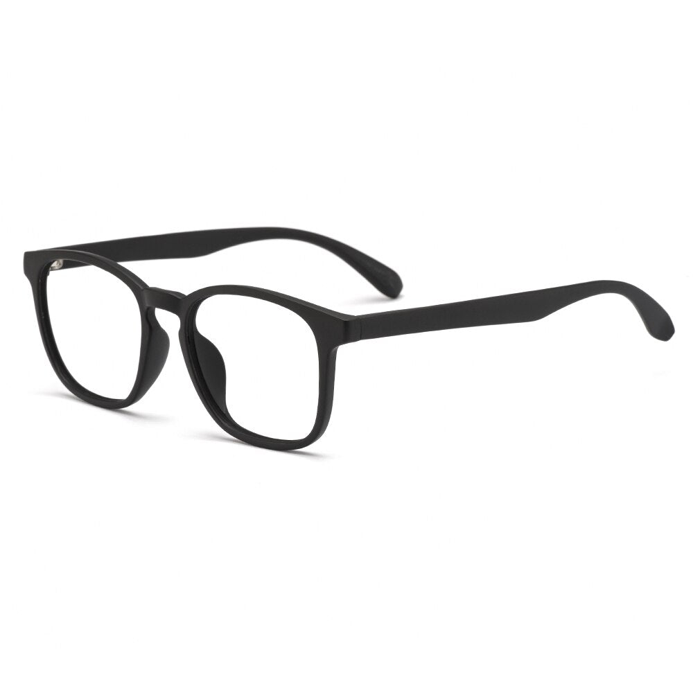 Gmei Optical Brand Designer Square Black Men's Eyeglasses Frames Ultralight Plastic TR90 Full Rim Women's Glasses Frame H8014