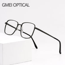 Load image into Gallery viewer, Gmei Optical Business Men Aluminum Magnesium Glasses Frame With Spring Hinges Brand Designer Square Spectacles Frames GF9010