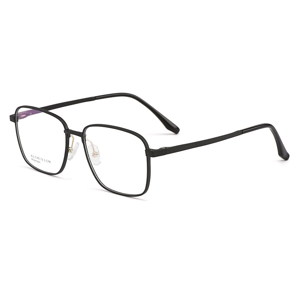 Gmei Optical Business Men Aluminum Magnesium Glasses Frame With Spring Hinges Brand Designer Square Spectacles Frames GF9010