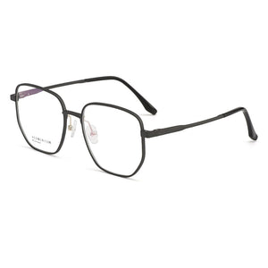 Gmei Optical Business Men Aluminum Magnesium Square Glasses Frame With Spring Hinges Brand Designer Spectacles Frames GF9008