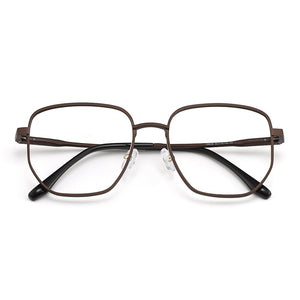 Gmei Optical Business Men Aluminum Magnesium Square Glasses Frame With Spring Hinges Brand Designer Spectacles Frames GF9008