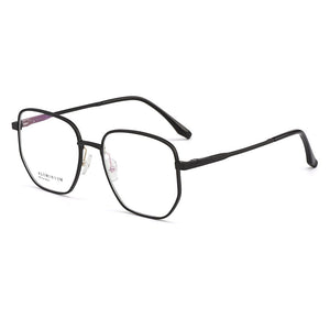 Gmei Optical Business Men Aluminum Magnesium Square Glasses Frame With Spring Hinges Brand Designer Spectacles Frames GF9008