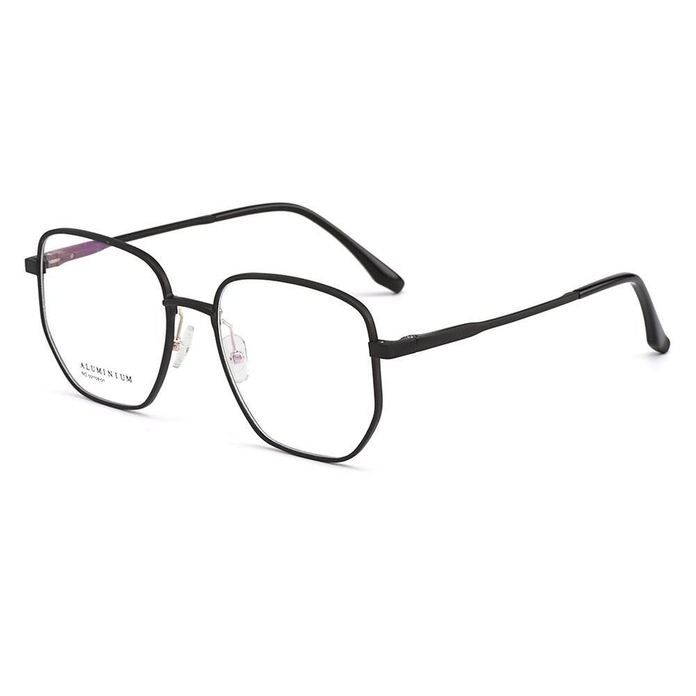 Gmei Optical Business Men Aluminum Magnesium Square Glasses Frame With Spring Hinges Brand Designer Spectacles Frames GF9008