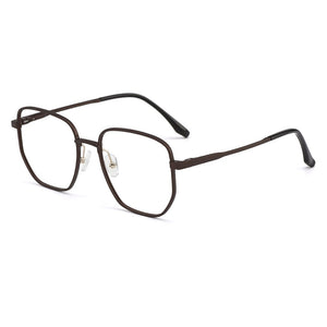 Gmei Optical Business Men Aluminum Magnesium Square Glasses Frame With Spring Hinges Brand Designer Spectacles Frames GF9008