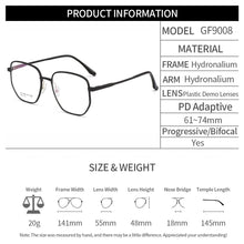 Load image into Gallery viewer, Gmei Optical Business Men Aluminum Magnesium Square Glasses Frame With Spring Hinges Brand Designer Spectacles Frames GF9008