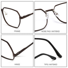 Load image into Gallery viewer, Gmei Optical Classic Men Aluminum Magnesium Glasses Frame With Spring Hinges Square Spectacles Frames Eyewear GF9001