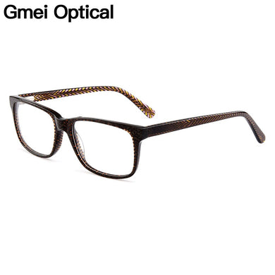 Gmei Optical Classical Square Acetate Full Rim Optical Men Glasses Frame Women Myopia Presbyopia Eyewear With Spring Hinges A010